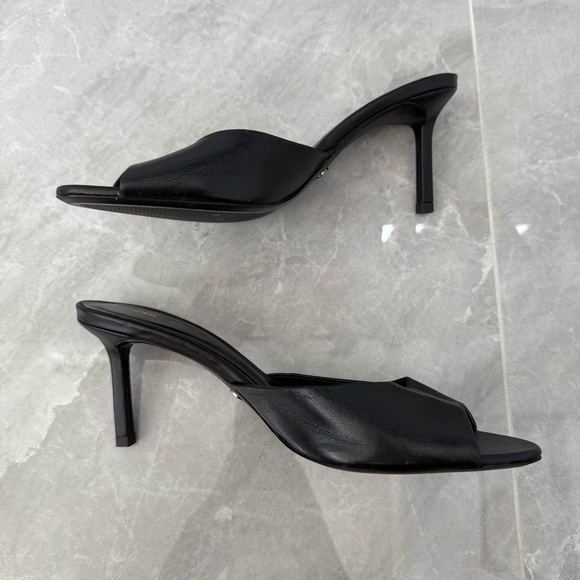 NWOT Women’s Zara Leather Mule Slip On Heel Open Toe Sandals UK 8 EU 41 1303/210 - Picture 9 of 15